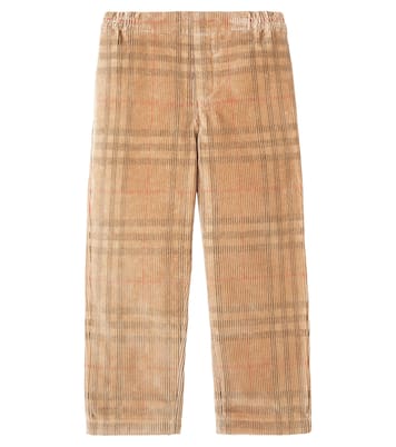 Burberry Check cotton corduroy pants | Burberry Kids