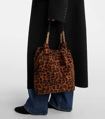 Schultertasche Miami Medium aus Veloursleder | DeMellier