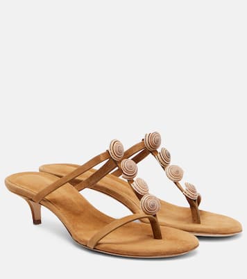 Sandali infradito Sundial Heel 40 in suede | Christopher Esber