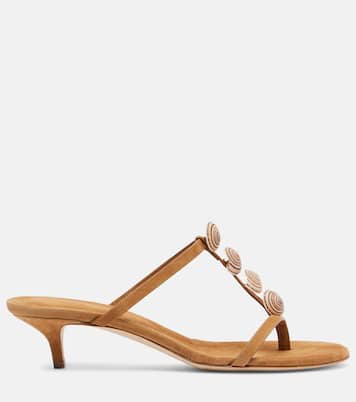 Sandali infradito Sundial Heel 40 in suede | Christopher Esber