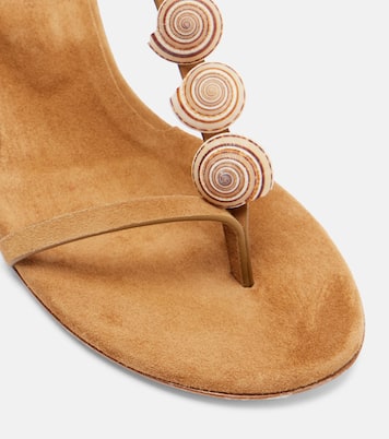 Sandali infradito Sundial Heel 40 in suede | Christopher Esber