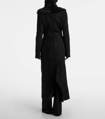 Shearling-trimmed suede coat | Magda Butrym
