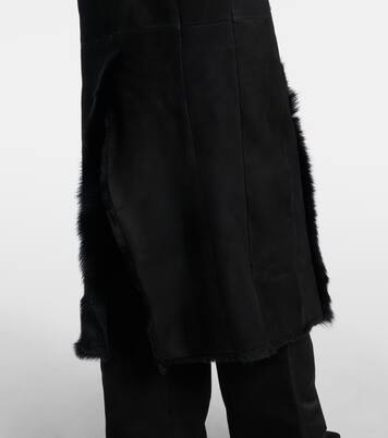 Shearling-trimmed suede coat | Magda Butrym