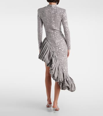 Sequined asymmetric midi dress | Rotate