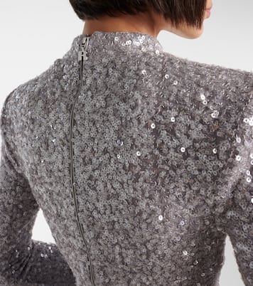Sequined asymmetric midi dress | Rotate