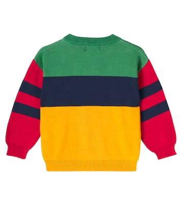 Logo colorblocked cotton sweater | Bobo Choses
