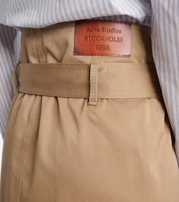 Innara belted cotton twill midi skirt | Acne Studios