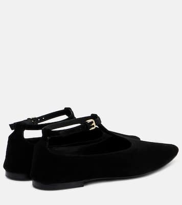 Mary-Jane-Ballerinas Ward aus Veloursleder | A.Emery
