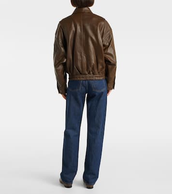 Eugene leather bomber jacket | Staud