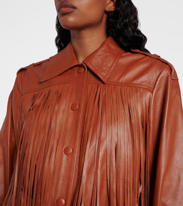 Fringed leather jacket | Farm Rio