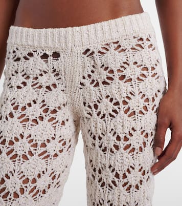 Pantalon évasé Lagoon Romance en crochet | Alanui