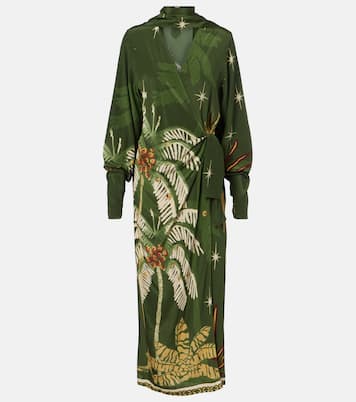 Robe midi imprimée en soie | Johanna Ortiz