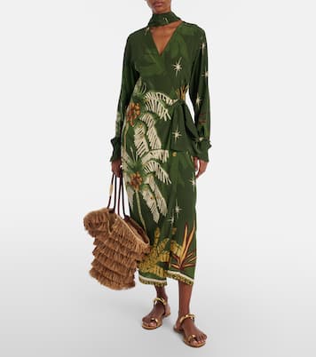 Robe midi imprimée en soie | Johanna Ortiz