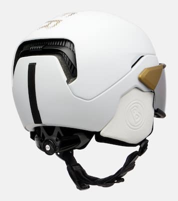 Logo leather-trimmed ski helmet | Bogner