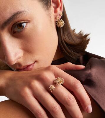 Ring Burst Flower aus 14kt Gelbgold mit Diamanten | Sydney Evan