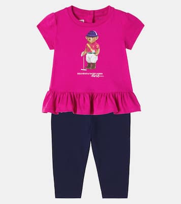 Baby Polo Bear T-shirt and pants set | Polo Ralph Lauren Kids