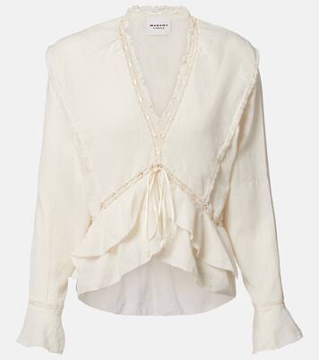 Damienne cotton and linen-blend top | Marant Etoile