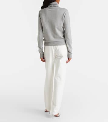 Distressed embellished wide-leg jeans | Area