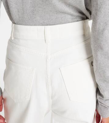 Distressed embellished wide-leg jeans | Area