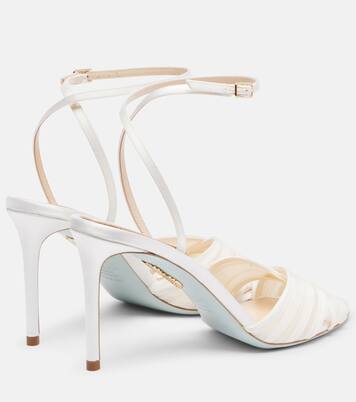 Voile 85 satin slingback sandals | Aquazzura