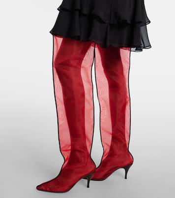 Drawing A Blank 85 mesh knee-high boots | Herbert Levine