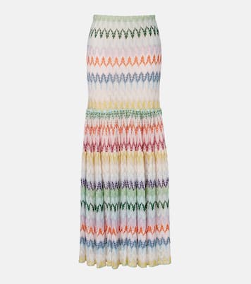 Tiered lamé maxi skirt | Missoni