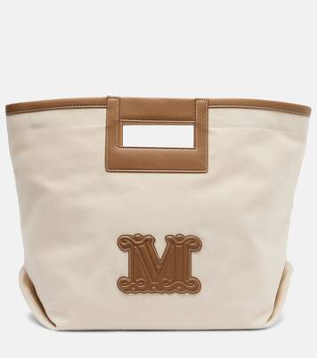 Ecru Small canvas tote bag | Max Mara