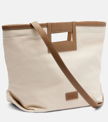 Ecru Small canvas tote bag | Max Mara