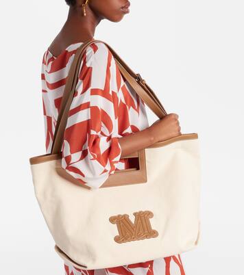 Ecru Small canvas tote bag | Max Mara
