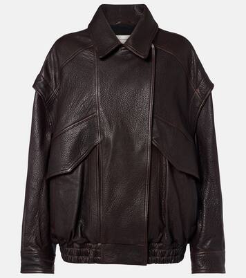 Micah leather bomber jacket | Nour Hammour