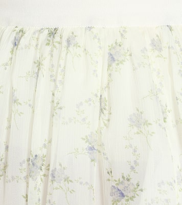 Falda midi Roulette de seda floral | Brock Collection