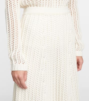 Falda midi de cachemira con punto trenzado Pablo | Gabriela Hearst
