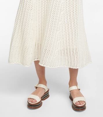 Falda midi de cachemira con punto trenzado Pablo | Gabriela Hearst