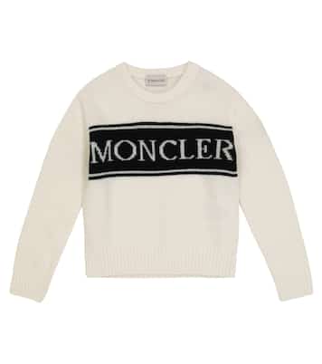 Logo intarsia wool knit sweater | Moncler Enfant