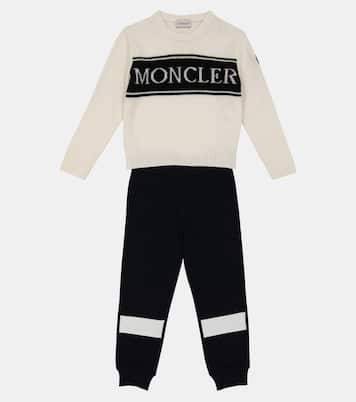 Logo intarsia wool knit sweater | Moncler Enfant