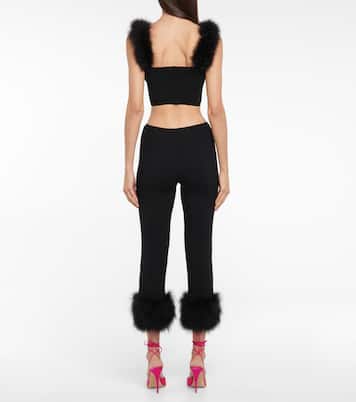 Top cropped con piume | Magda Butrym