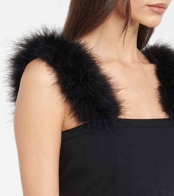 Top cropped con piume | Magda Butrym