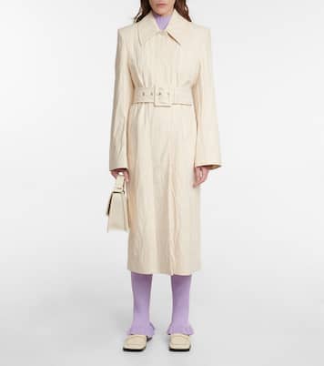 Abrigo de sarga de algodón con cinturón | Acne Studios