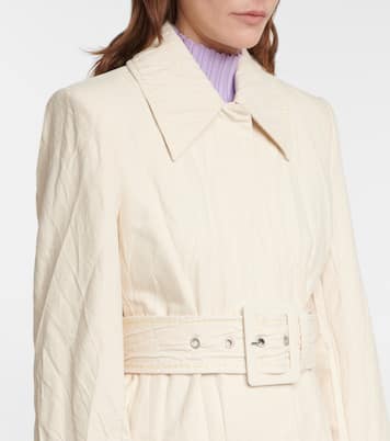 Abrigo de sarga de algodón con cinturón | Acne Studios