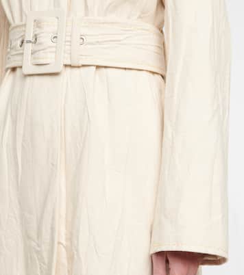 Abrigo de sarga de algodón con cinturón | Acne Studios