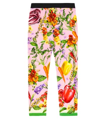 Leggings in misto cotone con stampa | Dolce&Gabbana Kids