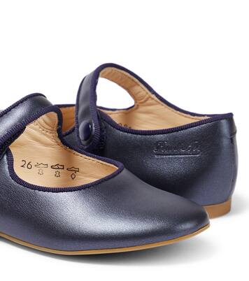 Ballerinas Daisy Baby aus Metallic-Leder | Pom d'Api