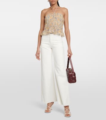 Paisley halter-neck silk top | Veronica Beard
