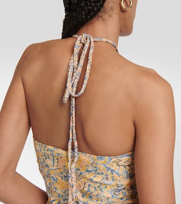 Paisley halter-neck silk top | Veronica Beard