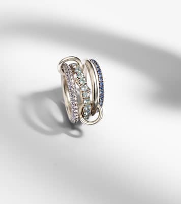 Anello Iris in argento sterling con zaffiri, acquamarina e tanzanite | Spinelli Kilcollin
