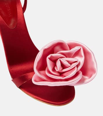 Sandali in raso con applicazione floreale  | Magda Butrym