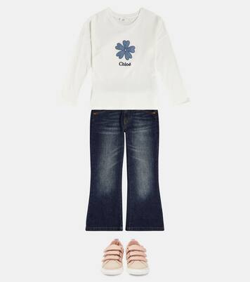 Jeans regular con ricamo | Chloé Kids