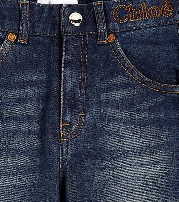 Jeans regular con ricamo | Chloé Kids