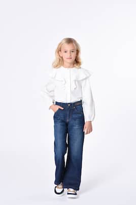 Jeans regular con ricamo | Chloé Kids