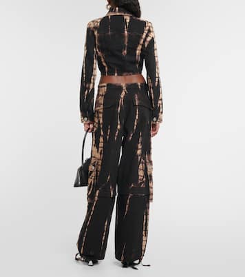 Tie-dye cropped denim jacket | Dion Lee